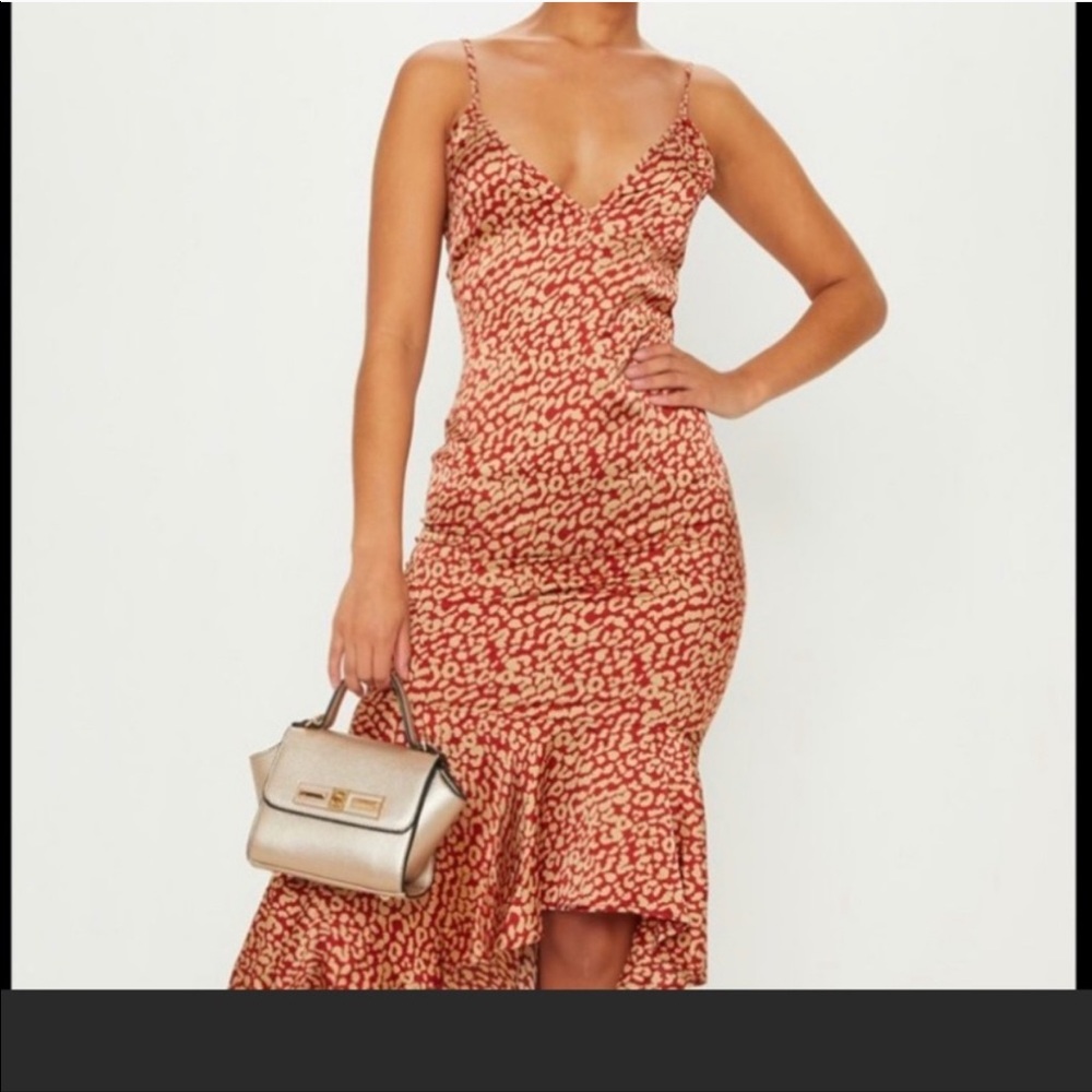 Animal print dress.